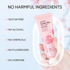 24K Gold Sakura Peeling Face Mask Firming Brightening Blackhead Removal Facial Tear off Mask Skin Care Products