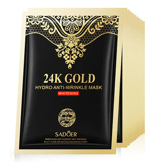 10Pcs 24K Golden Face Mask Moisturizing Skincare Face Sheet Mask...