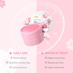 15G﻿ Cherry Blossom Lip Serum Mask Peeling Repair Makeup Moisturizing Lip Balm Nourishing Cosmetics Moisturizing Beauty Care
