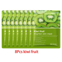 8Pcs Face Mask Natural Fruit Plant Moisturizing Oil-Control Blueberry Orange Strawberry Rose Facial Masks Skin Care Cosmetics
