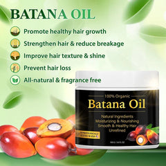 100% Raw Batana Oil for Hair Growth Organic Batana Oil Moisturize and Repair Hair Eliminates Split Ends for Men & Women