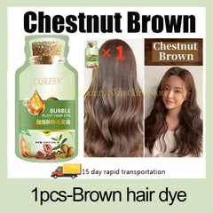 Natural Plant Herbal Hair Dye Shampoo 5 Minutes Change Hair Color Non-Irritating Repairs Gray White Hair Care Products Women Men