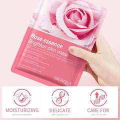 8Pcs Face Mask Natural Fruit Plant Moisturizing Oil-Control Blueberry Orange Strawberry Rose Facial Masks Skin Care Cosmetics