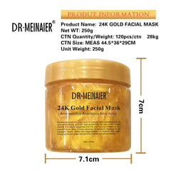 250G 24K Gold Collagen Repairing Sleep Facial Mask Moisturizing and Shrinking Pore anti Aging Anti-Acne Smearing Facial Mask
