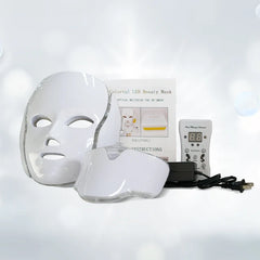 Masque De Rajeunissement Photonique À Spectre De 7 Couleurs, Technologie Coréenne, Masque De Beauté Infrarouge Pour Le Cou Et Le