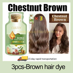 Natural Plant Herbal Hair Dye Shampoo 5 Minutes Change Hair Color Non-Irritating Repairs Gray White Hair Care Products Women Men