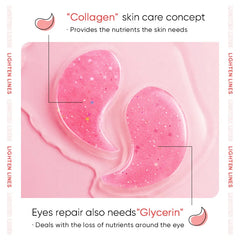 60Pcs SADOER Rose Starry Collagen Eye Mask anti Dark Circles Remove Eyes Bags Moisturizing Firming Eye Patches Eyes Skin Care