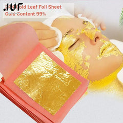 10Pcs Gold Foil Mask Sheet anti Aging Luxury Facial Gold Sheets Whitening Brightening Deep Moisturizing Anti-Wrinkle Face Mask