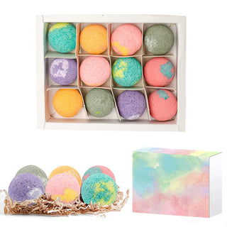 12Pcs Organic Bath Bombs Gift Natural Mini Handmade Bathing Foot...