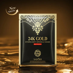 10Pcs 24K Golden Face Mask Moisturizing Skincare Face Sheet Mask Firming Brightening Facial Masks Skin Care Products