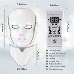 Masque De Rajeunissement Photonique À Spectre De 7 Couleurs, Technologie Coréenne, Masque De Beauté Infrarouge Pour Le Cou Et Le