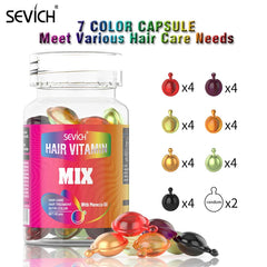 Mix Hair Vitamin Capsule 30Pcs/Bottle Keratin Repair Damaged Hair Complex Oil Moroccan Anti-Hair Loss Products Hair Care