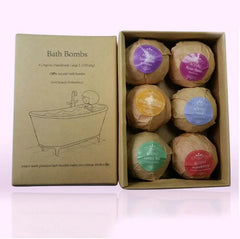 6Pcs Aromatherapy Bubble Bath Bombs with Coconut Oil Gift Bath Fizzies Bath Bombs Gift Set