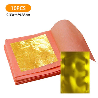 10Pcs Gold Foil Mask Sheet anti Aging Luxury Facial Gold...