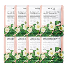 8Pcs Face Mask Natural Fruit Plant Moisturizing Oil-Control Blueberry Orange Strawberry Rose Facial Masks Skin Care Cosmetics