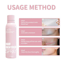 Facial Hair Removal Set with Hair Identifier Spray and Facial Care Tools