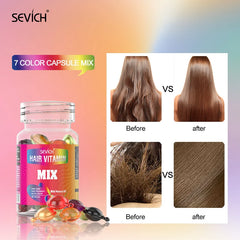 Mix Hair Vitamin Capsule 30Pcs/Bottle Keratin Repair Damaged Hair Complex Oil Moroccan Anti-Hair Loss Products Hair Care