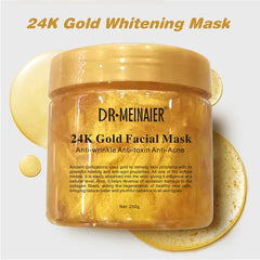 250G 24K Gold Collagen Repairing Sleep Facial Mask Moisturizing and Shrinking Pore anti Aging Anti-Acne Smearing Facial Mask