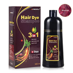 Long-Lasting Gray/Black Hair Dye Shampoo for Men and Women - 500ml