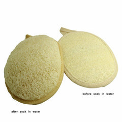 Natural Loofah Body Shower Scrubber 3pc Set Soft Exfoliating Sponge Bath Brush with Hook Towels Ideal Merchandise for Bathrooms