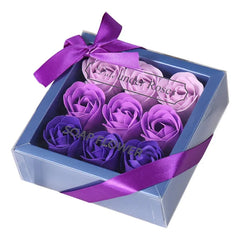 Bath Soap Boxes Rose Flower 9 Pcs Petals Valentine Essential Oil Rose Soap for Christmas Mother'S Day Anniversary Wedding Gift