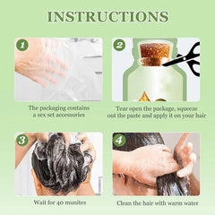 Natural Plant Herbal Hair Dye Shampoo 5 Minutes Change Hair Color Non-Irritating Repairs Gray White Hair Care Products Women Men