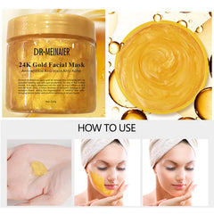 250G 24K Gold Collagen Repairing Sleep Facial Mask Moisturizing and Shrinking Pore anti Aging Anti-Acne Smearing Facial Mask